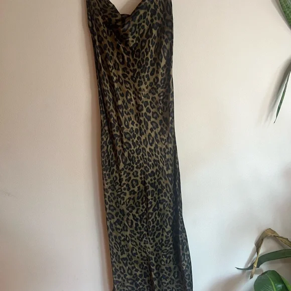 Zara woman’s Animal print Flowing Camisole Midi slip on dress - Picture 12 of 16